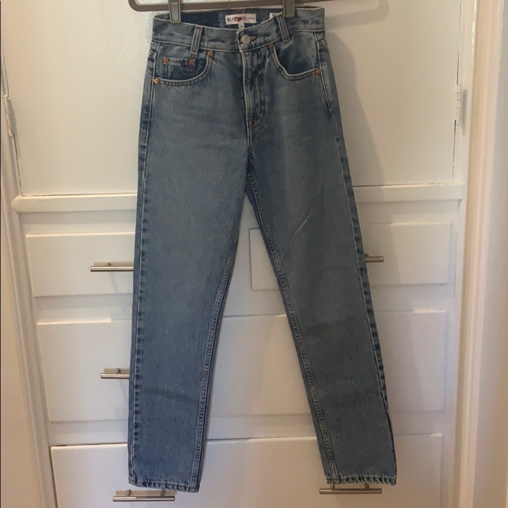 Re/done high rise straight leg jeans 23